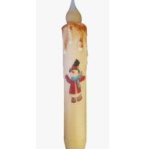 Candle Hand-Dipped Snowman with Scarf Cinnamon